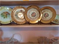 COLLECTOR PLATES GOLD HAND PAINTED