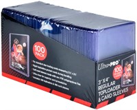 $19  Ultra PRO 3x4 Toploaders & Sleeves, 100 Ct