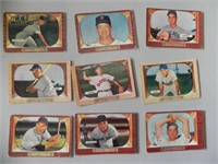 Vintage 1955 Bowman Baseball Cards - lot of 9