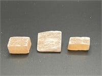 Pieces of Orange Selenite Crystals