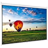 80" Manual Projector Screen 16:9 white  (39" x 70"
