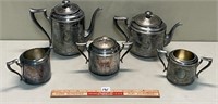 DESIRABLE SET OF KNICKERBOCKER SILVER CO SET