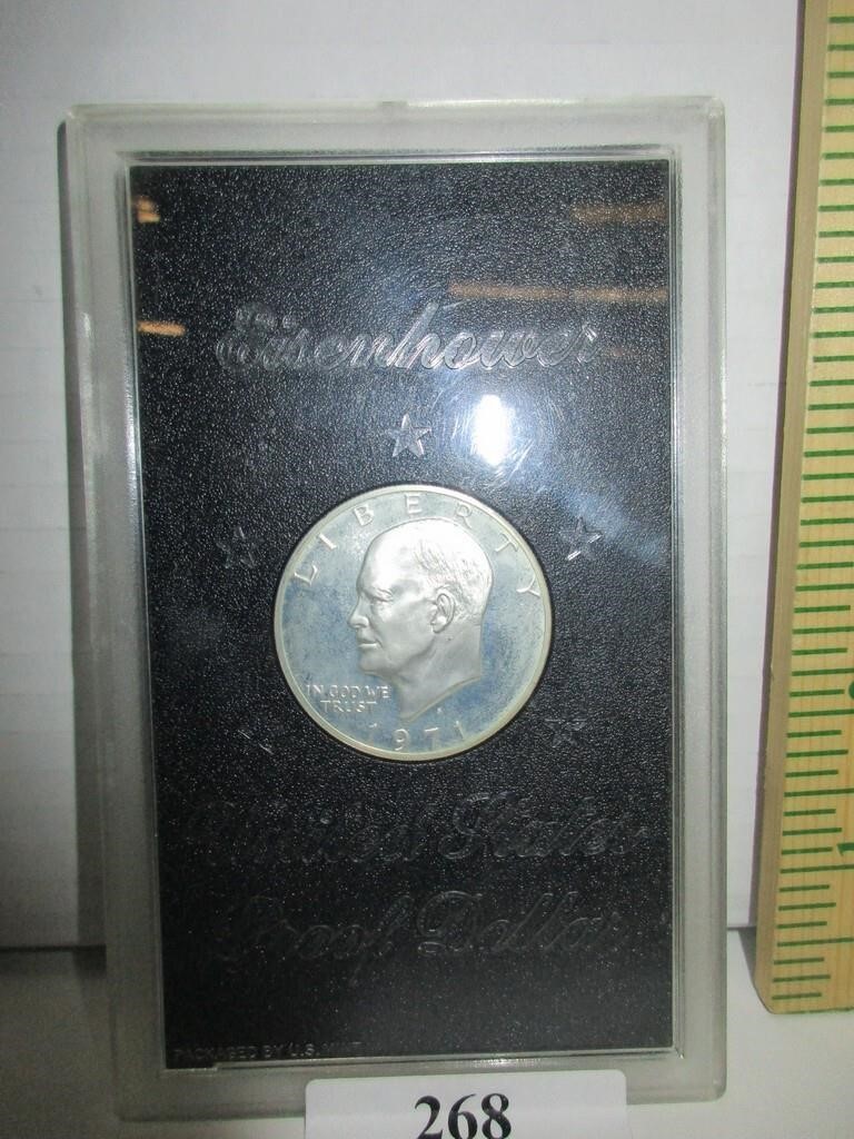 1971 Eisenhower, proof silver dollar