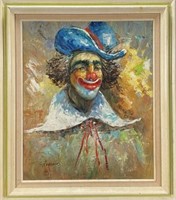 ANTHONY VECCIO PAINTING OF CLOWN