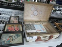 DECORATIVE BOX WITH COASTERS AND PIC DECOR