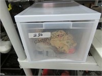 STORAGE BIN WITH CONTENTS