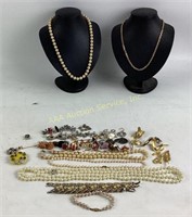 Costume jewelry:  necklaces, bracelets, earrings,