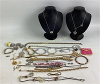 Costume jewelry:  necklaces, bracelets, earrings,