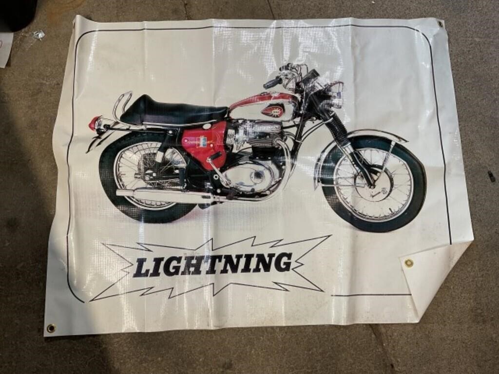 Lightning Motorcycle Banner