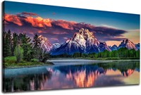 20x40 Sunset Landscape Canvas Wall Art