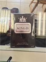 New* KING D Black Cologne for Men