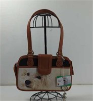 Bichon Fries Purse with Key Chain And Tag New