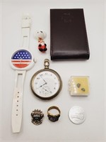 (K) Costume Jeweley - Pocket Watch, Wrist Watch,