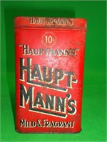 Hauptmann's Cigar Tin. 5 3/4" Tall