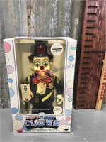 Bump 'N Bobby Porcelain Clown, battery operated