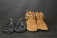 2 Pair Minnetonka Moccasins