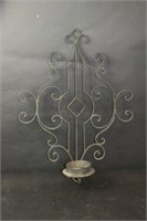 Vintage Metal Wall Sconce For Candle