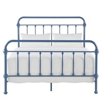 Weston Home Nottingham Blue Metal Bed, Queen