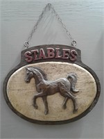Vtg. Horse Stables Sign