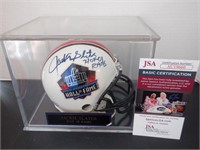 JACKIE SLATER SIGNED AUTO HOF MINI HELMET JSA COA