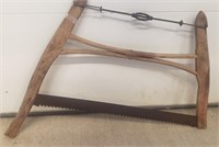 Vintage Wooden Bucksaw about 28" Blade