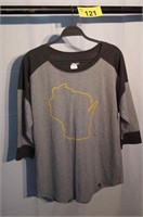 NEW Women's 3/4 Sleeve T-Shirt w/Wisconsin Print