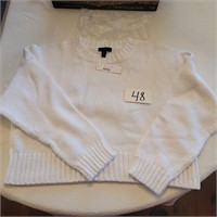 J Crew White Sweater- Size XL