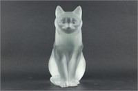 Lalique Sitting Cat Figure