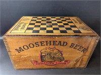 Vintage Wooden Moosehead Beer Crate w/ Reversible