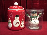 Snowman Cookie Jar & Candle Holder