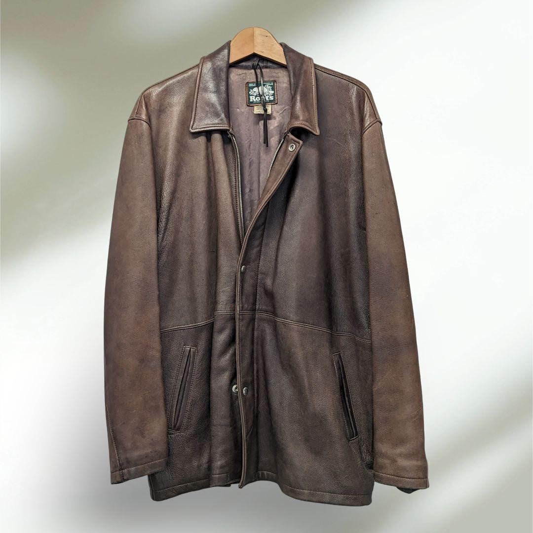 Roots Vintage Brown Leather Jacket (L)