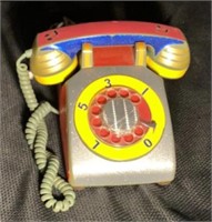Vintage Rotary Dial Telephone Decorated w/Stickers