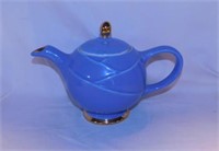 Hall 6 cup cadet blue moderne teapot, 6.5" tall