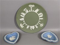 Wedgwood Jasperware Plate & Two Small Bowls