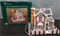 Traditions Lighted Gingerbread House w/ Santa