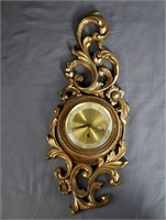 Vintage Ornate Syroco 8 Day Jeweled Wall Clock