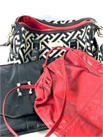 Spartina Leather Bag, Black purse etc