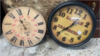 Two Round Battery Operated Wall Clocks
