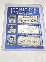 Iconic Ink Babe Ruth Mickey Mantle Honus Wagner