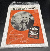 (D) Vintage sheet music 1937 the moon got in my