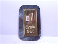 1 Grain of 24k Gold W/ Certificate of Authenticity