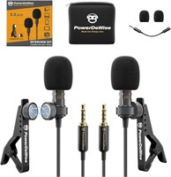 NEW $46 2PK Clip-On Microphone Set