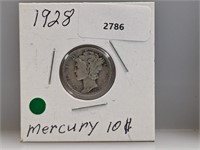 1928 90% Silver Mercury Dime