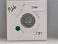 1926 90% Silver Mercury Dime