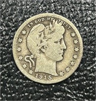 1915-S US Barber Quarter *KEY DATE