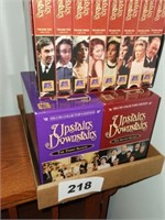 FLAT OF BOXED SET VHS TAPES UPSTAIRS DOWNSTAIRS