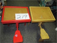 2 Childrens Pegboard Desks