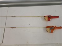 Two vintage children's fishing poles Snoopy and