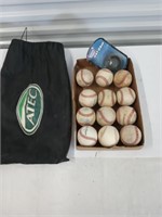 A dozen baseballs in a bag fun fun fun