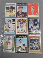 9 Pc Vintage Baseball Hall Of Famers Cards
